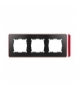 Ramka 3- krotna czerwony grafit 8201630-252