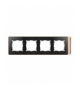 Ramka 4- krotna drewno grafit 8201640-271