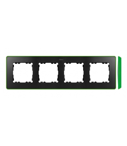 Ramka 4- krotna grafit jasny zielony 8201640-260