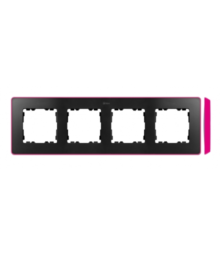 Ramka 4- krotna grafit jasny różowy 8201640-261