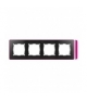 Ramka 4- krotna grafit jasny różowy 8201640-261