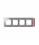 Ramka 4- krotna aluminium zimne czerwony 8201640-255