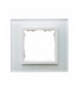 Ramka 1-krotna szklana biały / biała 82617-30
