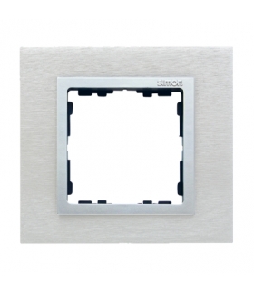 Ramka 1- krotna metalowa inox mat / aluminium 82917-34