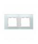 Ramka 2- krotna szklana naturalny / biała 82627-60
