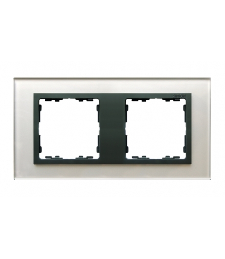 Ramka 2- krotna szklana szara / grafit 82827-35