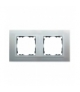 Ramka 2- krotna aluminium / aluminium mat 82927-33