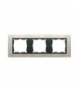 Ramka 3- krotna stal inox / grafit 82837-37