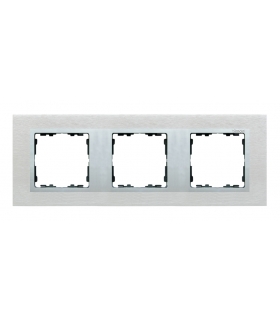 Ramka 3- krotna metalowa inox mat / aluminium 82937-34