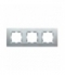 Ramka 3- krotna aluminium / aluminium mat 82937-33