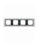 Ramka 4- krotna metalowa inox mat / grafit 82847-31