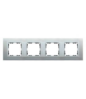 Ramka 4- krotna aluminium / aluminium mat 82947-33