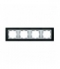 Ramka 4- krotna łupek / aluminium 82947-63