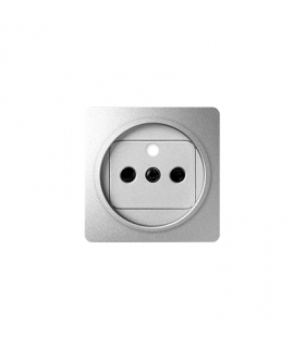 Pokrywa do gniazda wtyczkowego pojedynczego z uziemieniem aluminium 82068-93