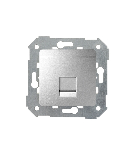 Pokrywa gniazd teleinformatycznych na Keystone płaska pojedyncza aluminium 82005-93
