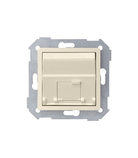 Pokrywa gniazd teleinformatycznych na Keystone skośna pojedyncza beżowy 82578-31