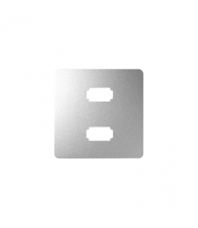 Pokrywa do gniazda 2 x USB (2.0) typ A, żeńskiego aluminium 8201090-093