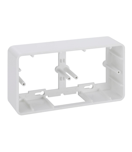 Puszka natynkowa pojedyncza składana K45 2×K45 czysta biel R450/9