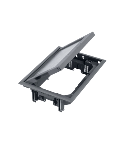 Puszka podłogowa FB prostokątna 8×K45 5mm szary FB24005/1