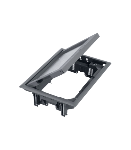 Puszka podłogowa FB prostokątna 8×K45 12mm szary FB24012/1