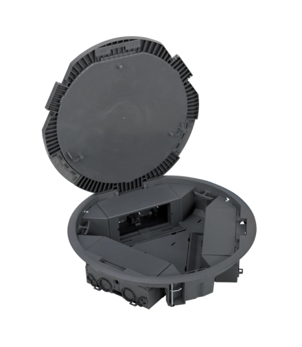 Puszka podłogowa KF okrągła 6×K45 szary KF300C/1