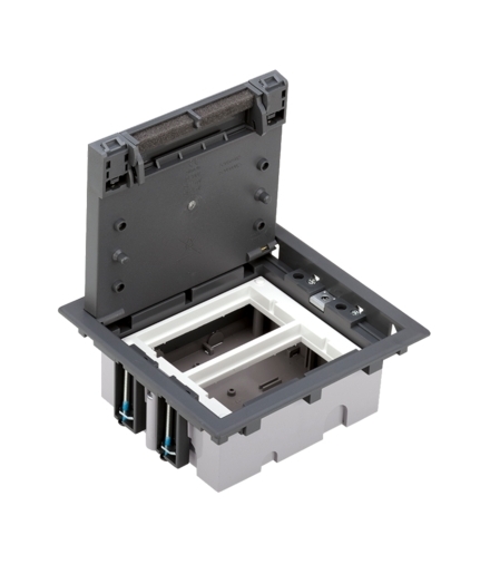Puszka podłogowa SF prostokątna 4×K45 2×S500 70mm÷105mm szary 52050002-035