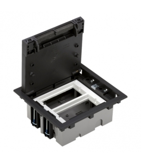 Puszka podłogowa SF prostokątna 4×K45 2×S500 70mm÷105mm szary grafit 52050002-038