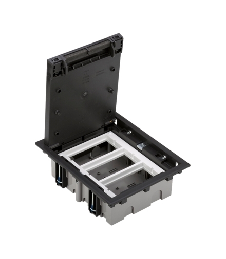Puszka podłogowa SF prostokątna 6×K45 3×S500 70mm÷105mm szary grafit 52050003-038