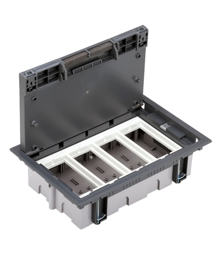 Puszka podłogowa SF prostokątna 8×K45 4×S500 70mm÷105mm szary 52050004-035