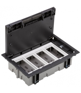 Puszka podłogowa SF prostokątna 8×K45 4×S500 70mm÷105mm szary grafit 52050004-038