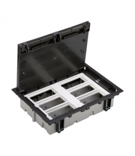 Puszka podłogowa SF prostokątna 12×K45 6×S500 70mm÷105mm szary grafit 52050006-038