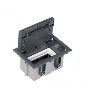 Puszka podłogowa SF prostokątna 2×K45 1×S500 93mm÷128mm szary 52050101-035