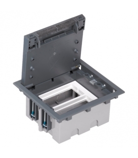 Puszka podłogowa SF prostokątna 4×K45 2×S500 93mm÷128mm szary 52050102-035