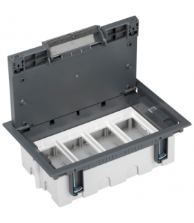 Puszka podłogowa SF prostokątna 8×K45 4×S500 93mm÷128mm szary 52050104-035