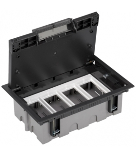 Puszka podłogowa SF prostokątna 8×K45 4×S500 93mm÷128mm szary grafit 52050104-038