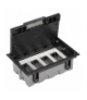 Puszka podłogowa SF prostokątna 8×K45 4×S500 93mm÷128mm szary grafit 52050104-038