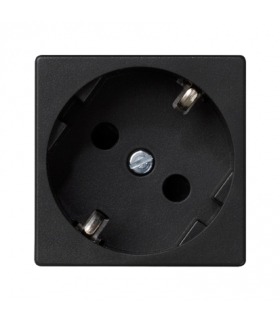 Gniazdo wtyczkowe pojedyncze K45 SCHUKO 16A 250V zaciski śrubowe 45×45mm szary grafit K01/14