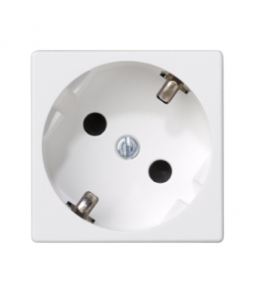 Gniazdo wtyczkowe pojedyncze K45 SCHUKO 16A 250V zaciski śrubowe 45×45mm czysta biel K01/9