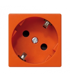 Gniazdo wtyczkowe pojedyncze K45 SCHUKO 16A 250V zaciski śrubowe 45×45mm pomarańczowy K01/7