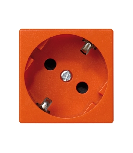 Gniazdo wtyczkowe pojedyncze K45 SCHUKO 16A 250V zaciski śrubowe 45×45mm pomarańczowy K01/7
