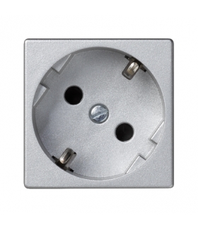 Gniazdo wtyczkowe pojedyncze K45 SCHUKO 16A 250V zaciski śrubowe 45×45mm aluminium K01/8