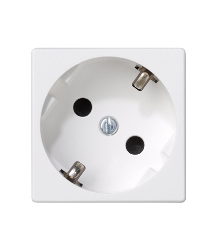 Gniazdo wtyczkowe pojedyncze K45 SCHUKO 16A 250V szybkozłącza 45×45mm czysta biel K11/9