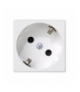 Gniazdo wtyczkowe pojedyncze K45 SCHUKO 16A 250V szybkozłącza 45×45mm czysta biel K11/9