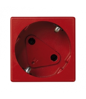 Gniazdo wtyczkowe pojedyncze K45 DATA SCHUKO 16A 250V szybkozłącza 45×45mm czerwony KS11/6