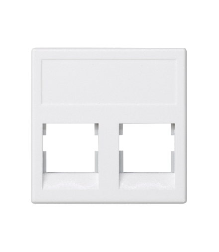 Plakietka teleinformatyczna K45 3M Volition OCK podwójna bez osłon płaska 45×45mm czysta biel KB045/9