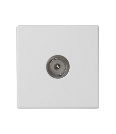 Płytka K45 gniazdo TV męskie 45×45mm czysta biel K120A/9