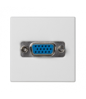 Płytka K45 złącze VGA (D-SUB 15) 45×45mm czysta biel K100B/9