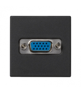 Płytka K45 złącze VGA (D-SUB 15) 45×45mm szary grafit K100B/14