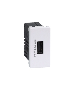 Ładowarka USB K45 USB 2.0 - A 5V DC 2,1A 45×22,5mm czysta biel K126D/9