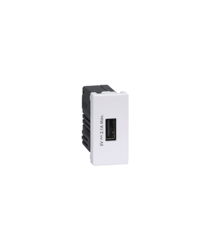 Ładowarka USB K45 USB 2.0 - A 5V DC 2,1A 45×22,5mm czysta biel K126D/9